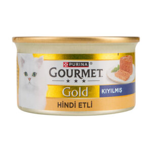 کنسرو گربه گلد طعم بوقلمون گورمت gourmet وزن 85 گرم