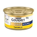 کنسرو گربه گلد طعم مرغ گورمت gourmet وزن 85 گرم