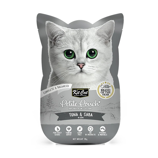 پوچ گربه با طعم تن ماهی و سابا کیت کت Kit Cat وزن 70 گرم